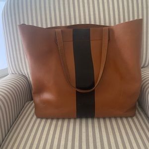 Madewell Transport Tote Paint Stripe English Saddle